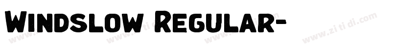 Windslow Regular字体转换 Windslow Regular字体转换